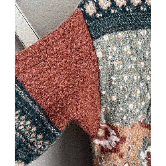 Garnet Hill Women's XS Patchwork Recycled Cashmere Sweater Dress - Picture 4 of 9